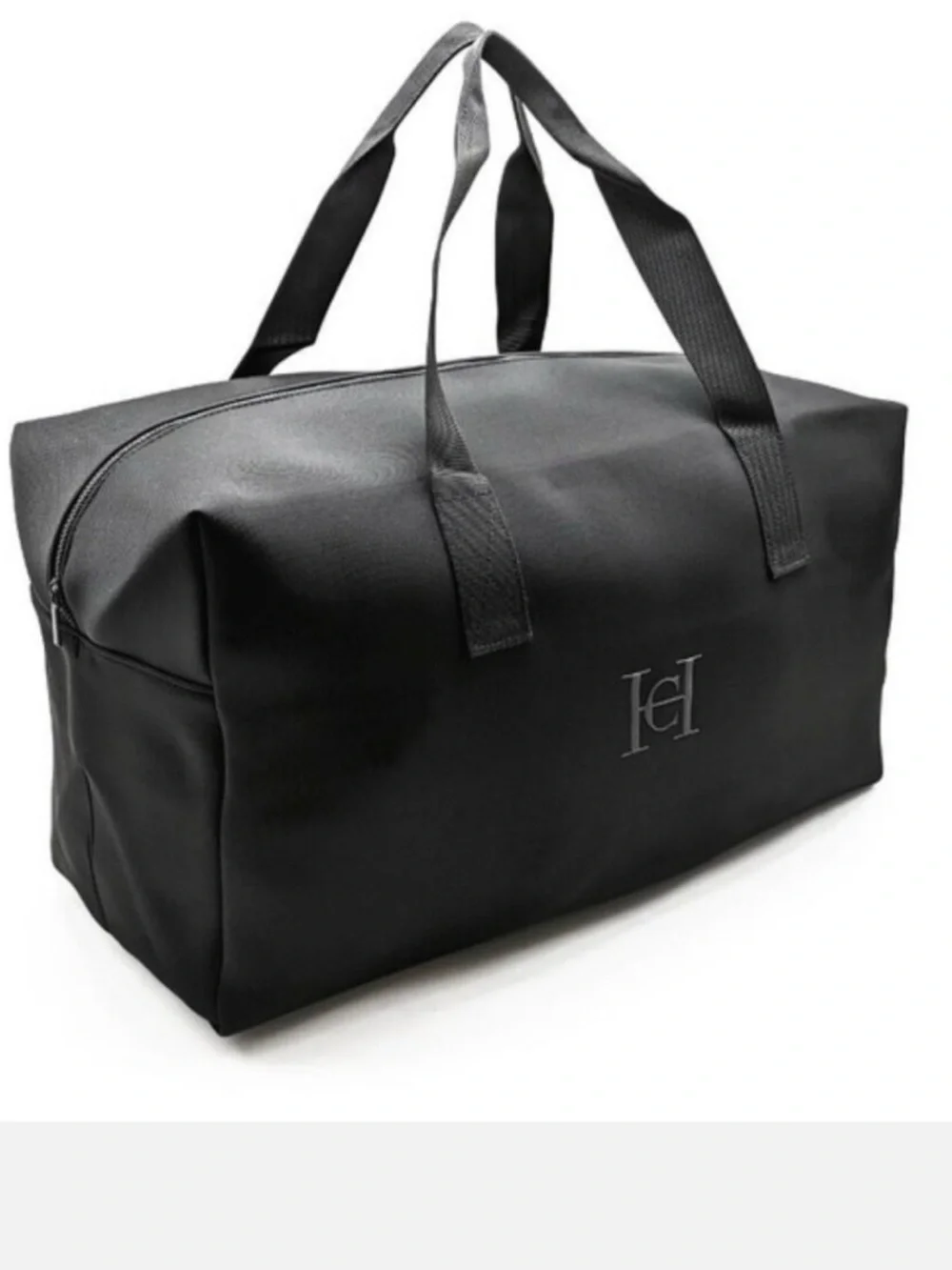 Carolina Herrera Black Monogram Duffel Bag